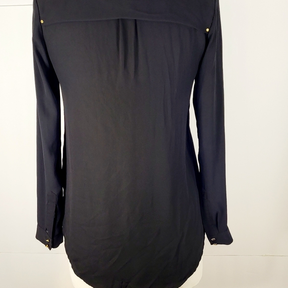 H&M Long Sleeve Blouse Top Button Down Size 2 - Picture 2 of 8